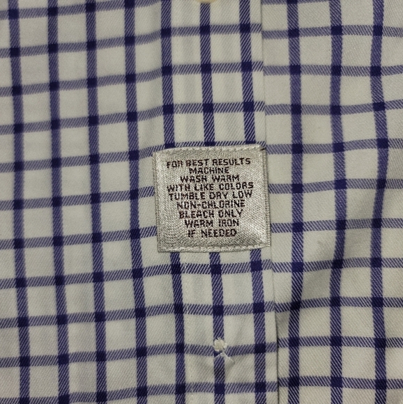 Mens Peter Millar Button Down Long Sleeve Collared W/pocket XL Plaid 100% Cotton - Picture 5 of 10